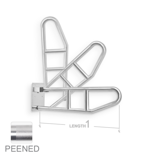 AJW UG120X-U 29 Swing-Up- 1.25 In. Diameter Grab Bar- Peened Grip - Co