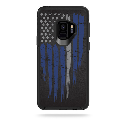 MightySkins OTSSGS9-Thin White Line Skin for Otterbox Symmetry Galaxy 