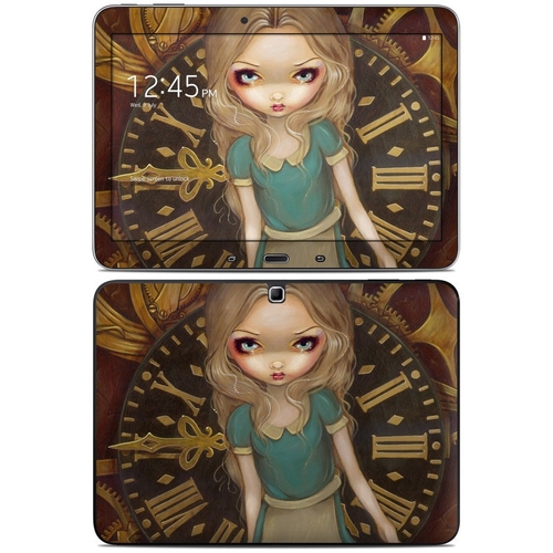 Decalgirl SGT4-ALCLK 10.1 in. Samsung Galaxy Tab 4 Skin - Alice Clockw