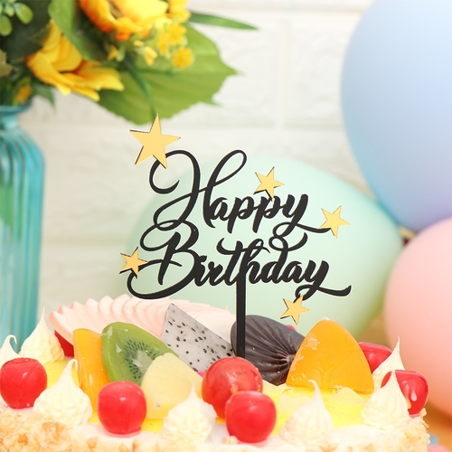 1PC 12x16cm Acrylic Baking Cake Insert Decor Party