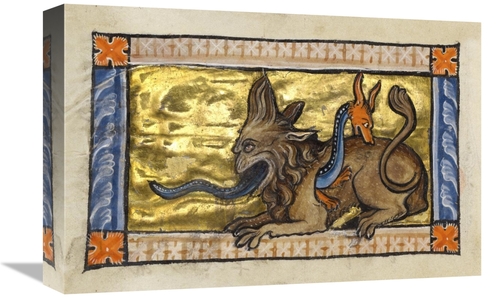 Global Gallery GCS-454754-1218-142 12 x 18 in. A Crocodile & a Hydrus 