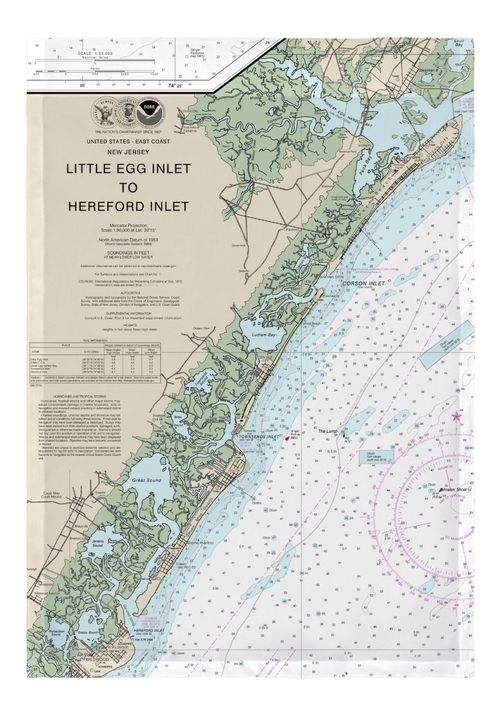 Betsy Drake FL12318AV 12.5 x 18 in. Little Egg Inlet to Hereford Inlet