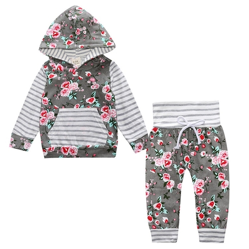 Retail 2019 Fashion Floral baby girls clothes