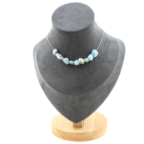 Larimar from the Dominican Republic 10 beads necklace