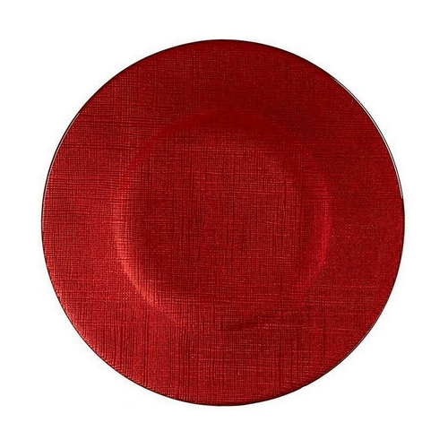 Flat plate Red Glass 6 Units (21 x 2 x 21 cm)