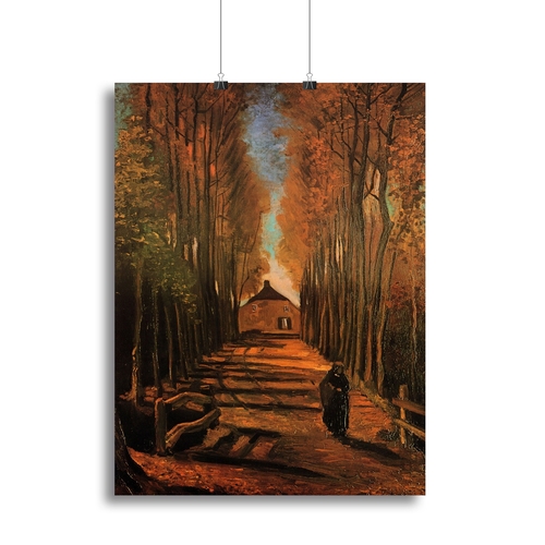 Avenue of Poplars in Autumn by Van Gogh Canvas Print or Poster