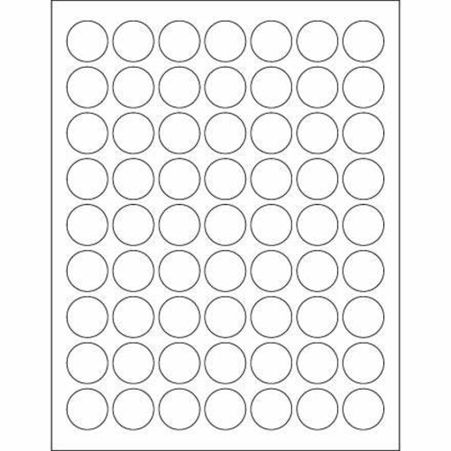 Box Partners LL295 1 in. White Removable Circle Laser Labels - Pack of