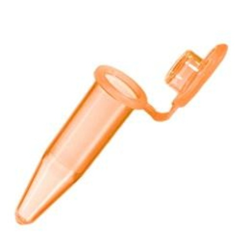 Bio Plas 4321 .5 ml Flat Top Microcentrifuge Tube - 500 pk - Orange