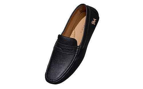 Men's Corporate Casual Black Loafers Slip-On Style Comfortable