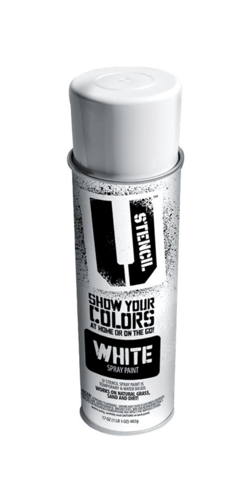 U-Stencil 1682616 17 oz Matte Spray Paint, White - Pack of 6