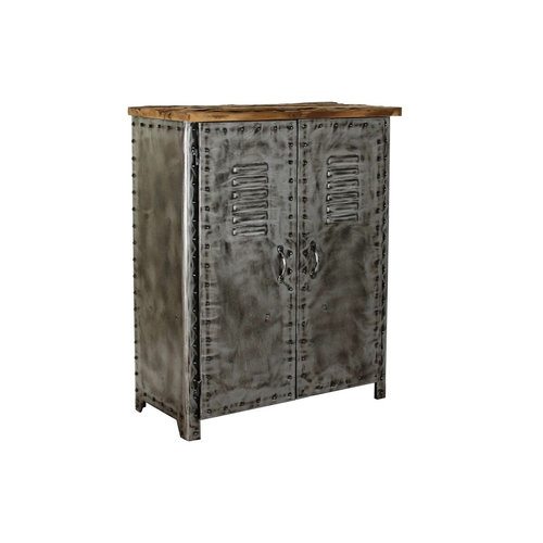 Sideboard DKD Home Decor 83 x 40 x 102 cm Grey Metal Wood Brown