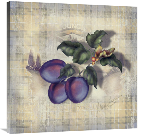 Global Gallery GCS-122857-3636-142 36 x 36 in. Tartan Fruit-Plum Art P