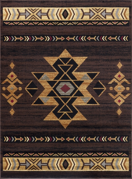 Tribes GC_YLS4005 Brown 7 ft. 10 in. x 10 ft. 3 in. Southwest Area Rug