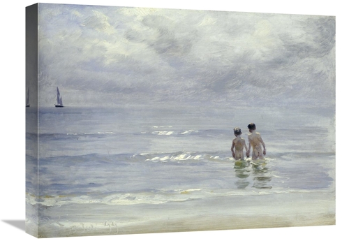 Global Gallery GCS-266697-22-142 22 in. Boys Bathing on the Beach at S