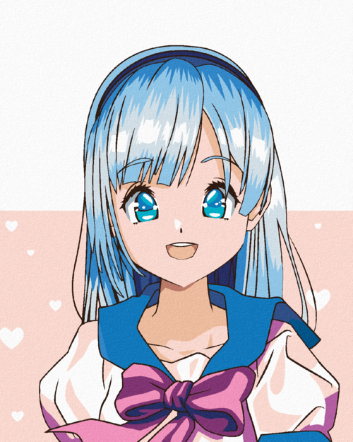 Paint by Numbers - ANIME GIRL WITH A BOW