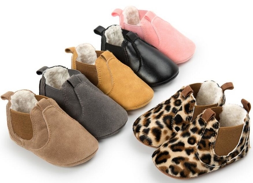 winter warm with fur baby moccasins shoes baby