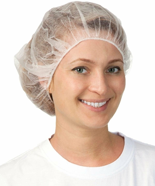 1000 Pack White Bouffant Caps 24” 10g Hair Caps with Elastic Stretch