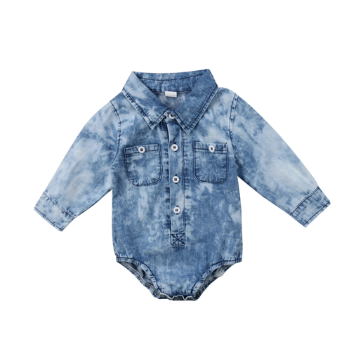 Newborn Infant Kids Baby Boy Clothes Denim