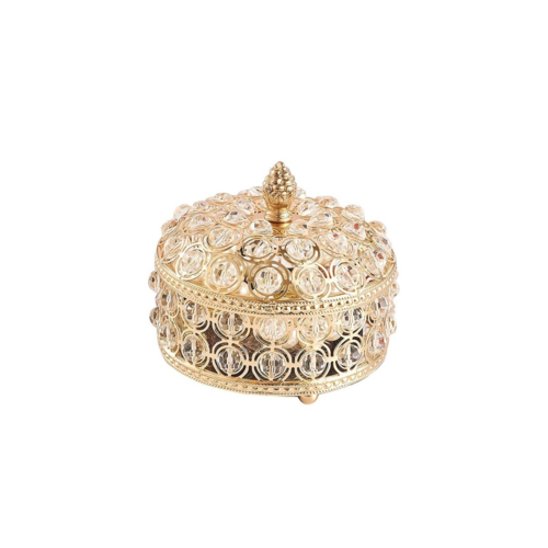 Crystal Jewelry Box Organizer Storage Case Earrings Holder