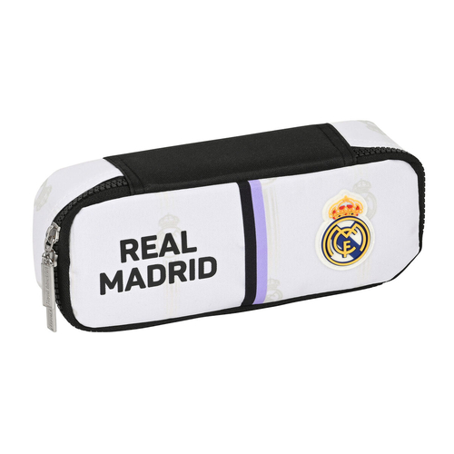 School Case Real Madrid C.F. Black White (22 x 5 x 8 cm)