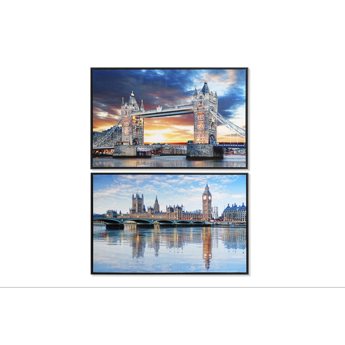 Canvas DKD Home Decor 90 x 2,5 x 60 cm 90 x 2.5 x 60 cm London Loft (2