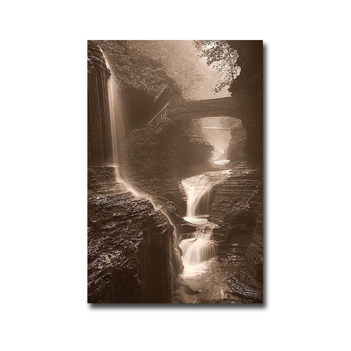 Artistic Home Gallery 2436P195IG Waterfall on a Rainy Day by Igor Svib