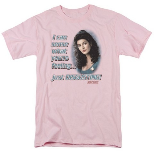 Trevco Star Trek-No Empathy - Short Sleeve Adult 18-1 Tee - Pink- Larg