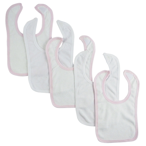 Main Bambini 1024-W-P3-W2 12.25 x 7.5 in. Infant Boys Drool Bibs, White image