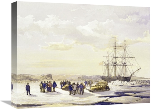 Global Gallery GCS-281117-22-142 22 in. Sledge Party Leaving H.M.S. In