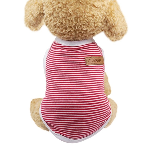 6 Colors Striped Dog Vest Summer Small