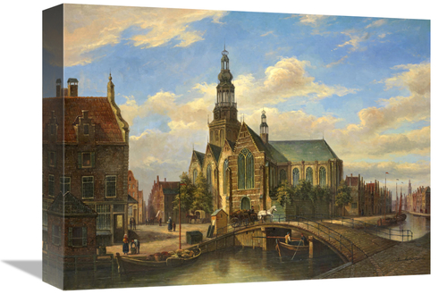 Global Gallery GCS-131235-1216-142 12 x 16 in. Dutch Bridge Art Print 