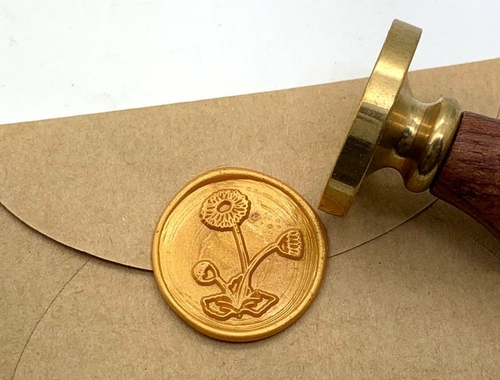 Sunflower Wax Seal Stamp Kit - Flower Wax Stamp - Sunflower Sealing