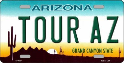 Smart Blonde LP-1057 Tour Az Novelty Metal License Plate