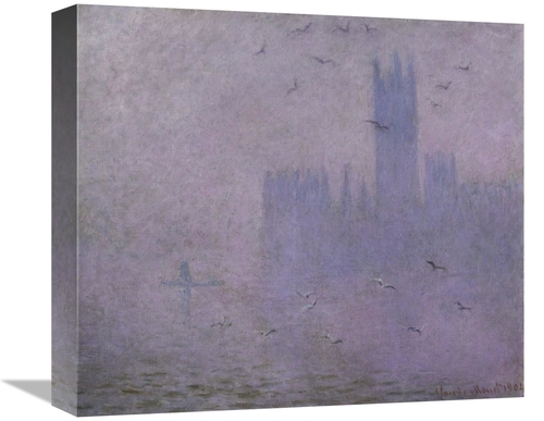 Global Gallery GCS-278704-16-142 16 in. Seagulls - The River Thames & 