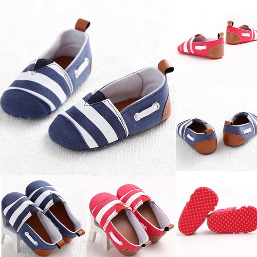 Pop Striped Canvas Shoes Newborn Baby Kids