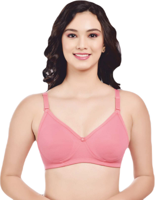 Comfortfit Non-Padded Non-Wired Molded Full Coverage Bra  Pink