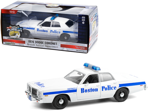 1976 Dodge Coronet White with Blue Stripes \Boston Police Department\"