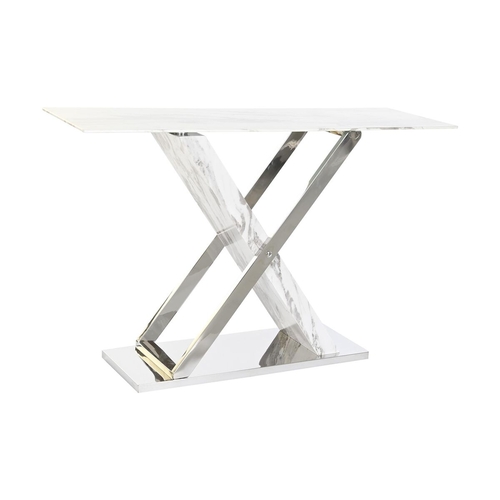 Console DKD Home Decor White Grey Silver Crystal Steel 120 x 40 x 75
