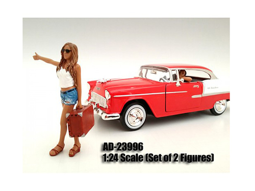 Hitchhiker 2 Piece Figure Set For 1:24 Scale Models by American
