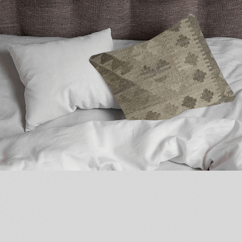 Kilim Handwoven Flax Smoke Cushion Cover