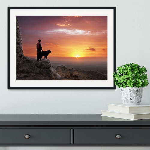 Man and his faithful companion Framed Print