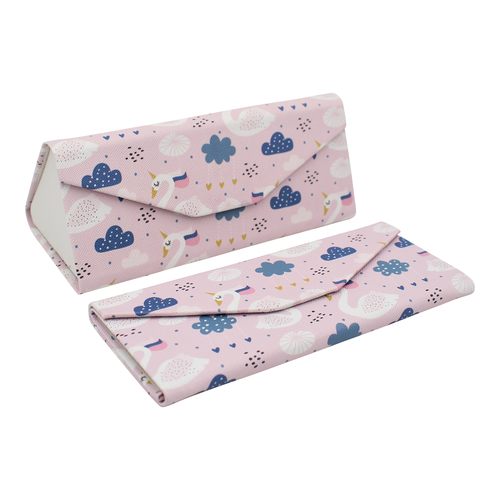 REAL SIC Animal PU Leather Glasses Case - Swan Unicorn
