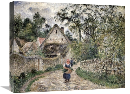 Global Gallery GCS-279442-22-142 22 in. Village Street at Valhermeil A