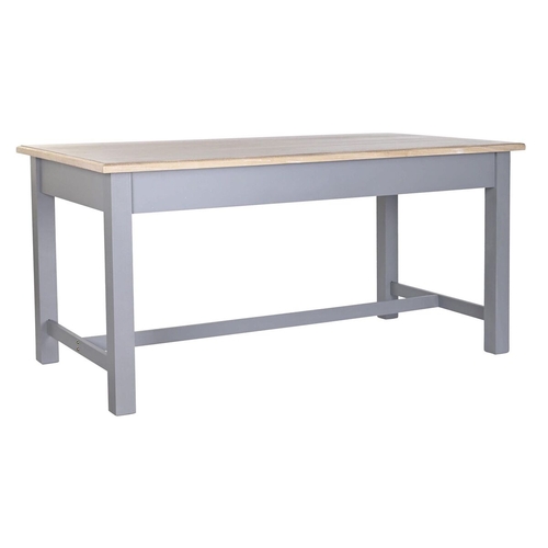 Dining Table DKD Home Decor Grey Natural Wood Paolownia wood MDF Wood