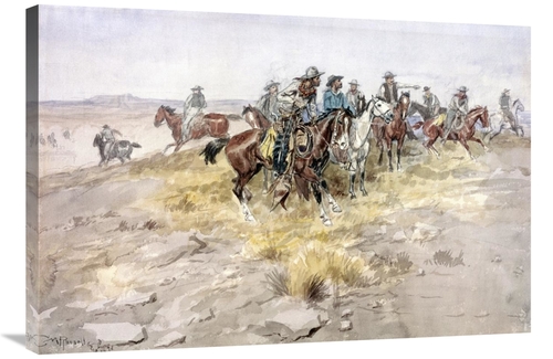 Global Gallery GCS-279972-36-142 36 in. Cowboys Art Print - Charles M.