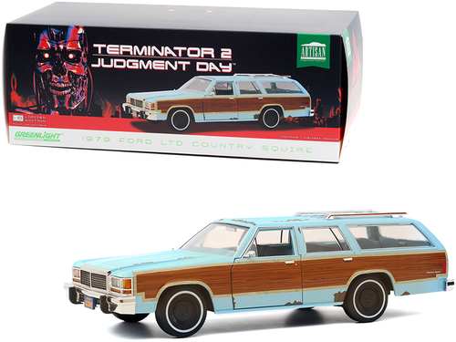 1979 Ford LTD Country Squire Light Blue with Wood Grain Paneling