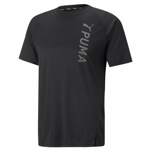 Men’s Short Sleeve T-Shirt Puma Fit Black Men