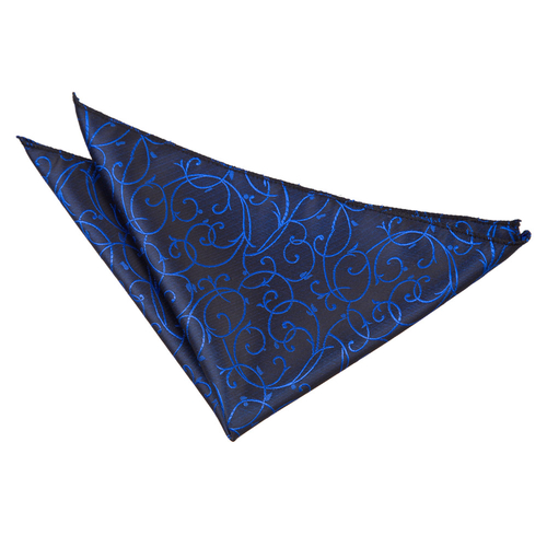 Swirl Handkerchief - Black & Blue