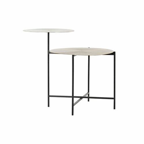 Side table DKD Home Decor Black Golden Aluminium Modern (73 x 53 x 61