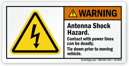Tape Logic DSL519 2 x 4 in. Warning Electric Shock Hazard Durable Safe